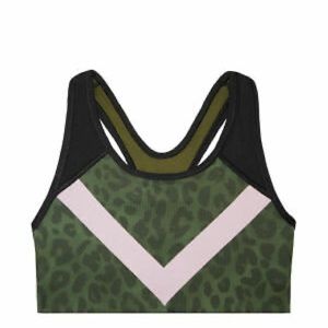 VS PINK Ultimate sports bra green cheetah print